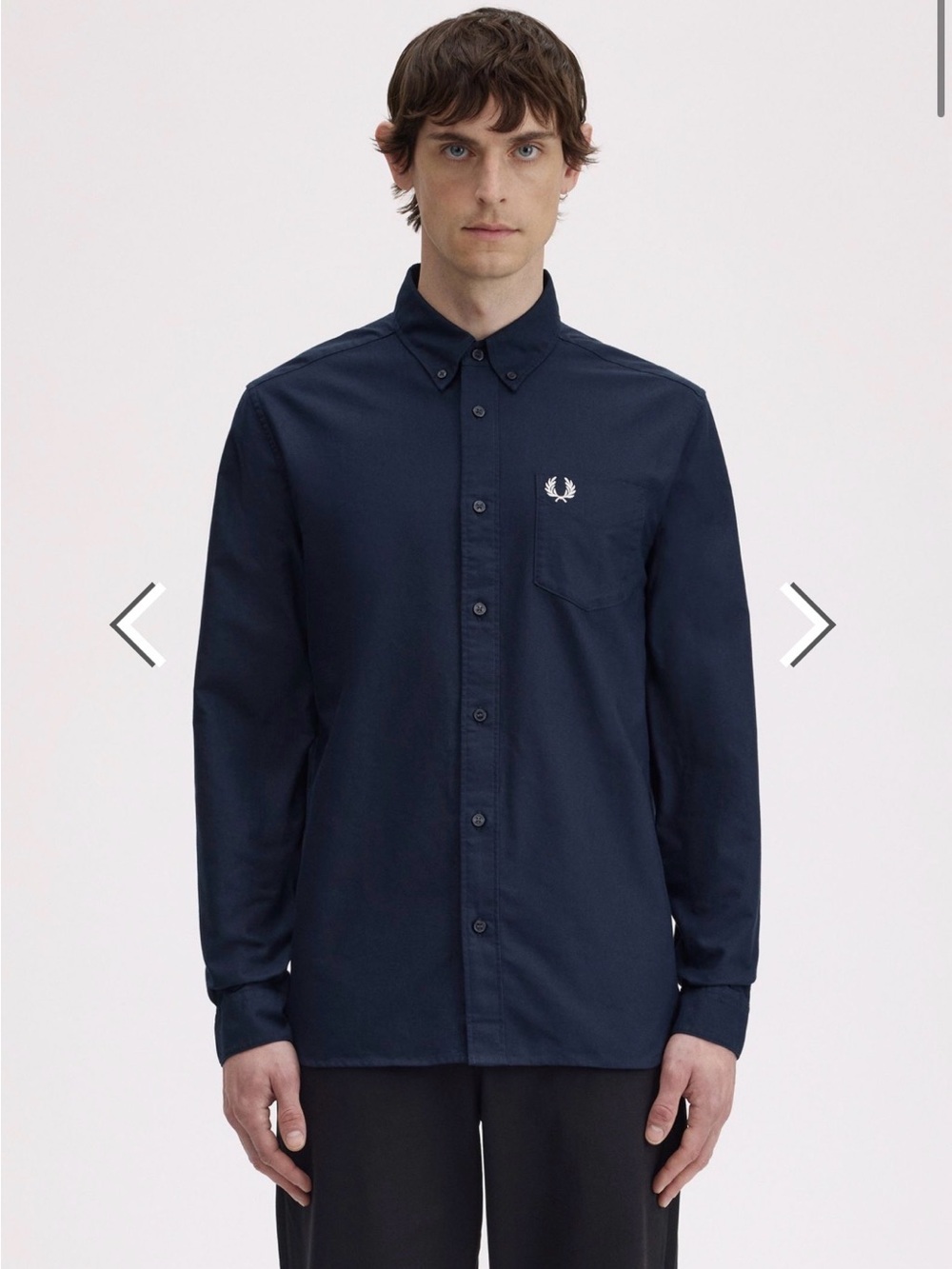 Fred Perry Men’s Oxford Cotton Shirt, Size L, Navy, MSRP £100 ($185)